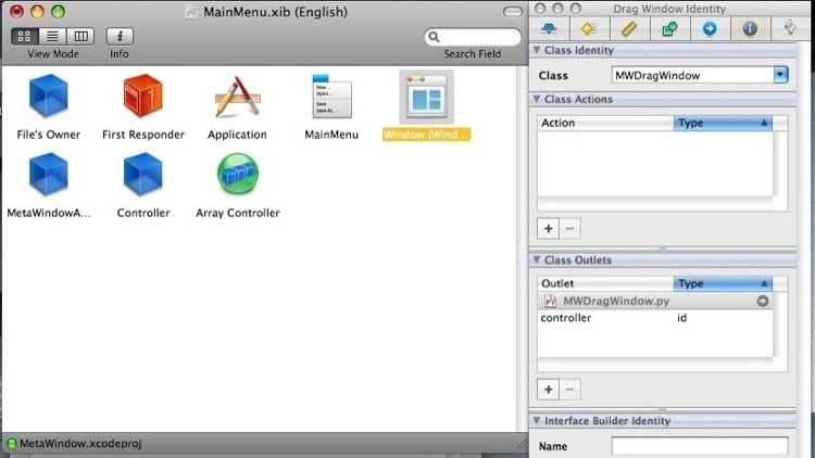 Reclassing an object in a nib in InterfaceBuilder.